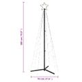 vidaXL Vianočný stromček, kužeľ, teplý biely 200 LED 70x180 cm