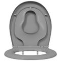 vidaXL WC sedadlo Sivá 47 x 37 x 4 cm Duroplast