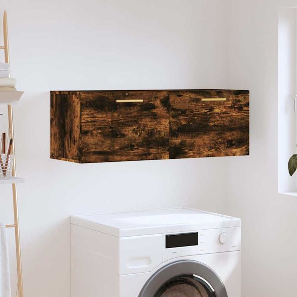 vidaXL Nástenná skrinka, tmavý dub 100x36,5x35 cm, kompozitné drevo