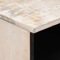 vidaXL TV skrinka Biela 70 x 33,5 x 46 cm Masívne mango drevo