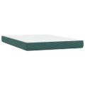 vidaXL Posteľný rám boxsping s matracom tmavozelený 160x220 cm zamat