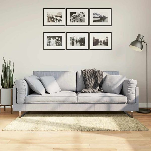 vidaXL Shaggy koberec PAMPLONA, vysoký vlas, moderný, zlatý 80x150 cm