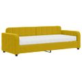 vidaXL Denná posteľ s matracom žltá 80x200 cm zamat