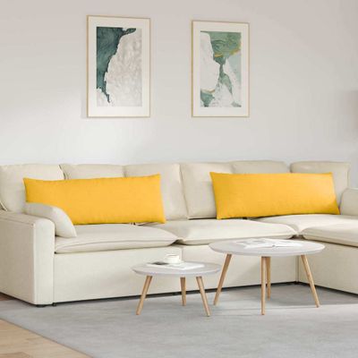 vidaXL Vankúše na pohovku 2 pcs Svetložltá 120 x 40 cm