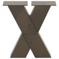 vidaXL Nohy konferenčného stolíka v tvare X, 2 ks, prírodná oceľ, 30 x (30-31) cm, oceľ