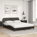 vidaXL Posteľ s matracom Dover čierna 160x200 cm umelá koža