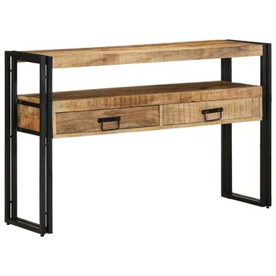 vidaXL Konzolový stôl Hnedá 120 x 33 x 75 cm Masívne mango drevo
