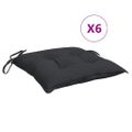 vidaXL Vankúše na paletové sedenie 6 ks čierne 50x50x7cm oxford. látka