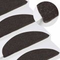 vidaXL Schodiskové rohože samolepiace 10 ks čierne 56x17x3 cm