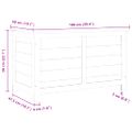vidaXL Vonkajší box na vankúše biely 100x50x56 cm jedľový masív