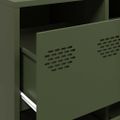 VidaXL Príborník Olive Green 135x39x103,5 cm Oceľ valcovaná za studena