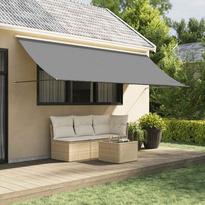 vidaXL Zaťahovacia markíza antracitová 350x150 cm látka a oceľ