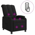 vidaXL Masážne relaxačné kreslo Čierna Látka