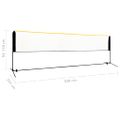 vidaXL Nastaviteľná bedmintonová sieť 500x103x94-158 cm kov