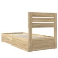 vidaXL Rám postele so zásuvkou Sonoma dub 90 x 200 cm Kompozitné drevo