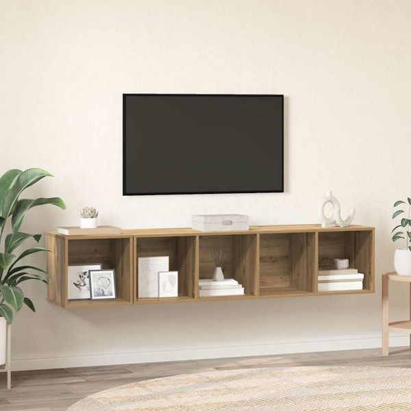 vidaXL Sada televíznych stolíkov 2 pcs Remeselný dub Kompozitné drevo