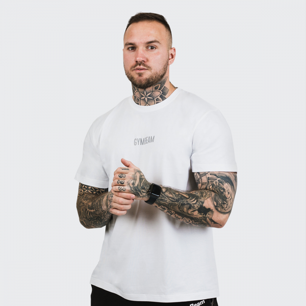 Tričko FIT White - GymBeam, veľkosť S