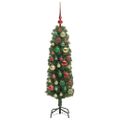 vidaXL Umelý vianočný stromček Zelená 120 cm PVC, oceľ a plast