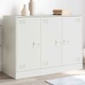 vidaXL Komoda biela 99x39x73 cm oceľ