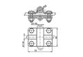 Spínacia súprava na prijímaciu tyč SJ 1 FeZn (oceľ/zinc) pre prijímaciu tyč pr. 18 mm Tremis V055