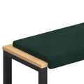 vidaXL Vankúš na lavičku Zamat Tmavozelená Hĺbka 35 cm