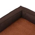 vidaXL Ergonomický matrac pre psa 90x64 cm ľanový vzhľad flís hnedý