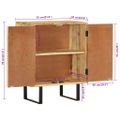vidaXL Komoda s 2 dvierkami 55x35x70 cm masívny mangovník
