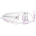 vidaXL Fóliovník s oceľovým rámom zelený 80 m² 16x5x2,3 m