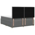 vidaXL LED boxspring posteľ s matracom Tmavosivá 160 x 200 cm Látka