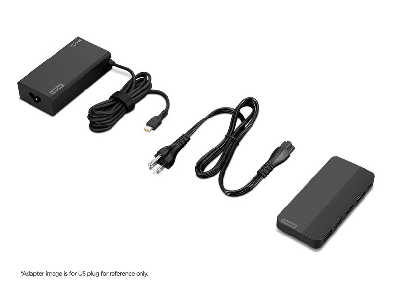 Lenovo USB-C Dual Display Travel Dock (w/adapter)