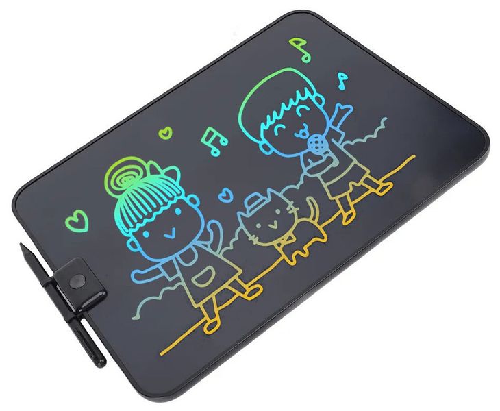 COLORWAY dětský kreslící tablet CW-WT15BK/ 15"/ Černý Tablet, kreslicí, detský, 15" barevný LCD displej, zámek obsahu, dobíjecí baterie, USB-C, stylus, cerný