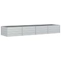 vidaXL Vyvýšený záhradný záhon 320x80x45cm pozinkovaná oceľ strieborný