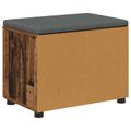 vidaXL Predsieňová lavica s vankúšom Staré drevo 60 x 38 x 46 cm