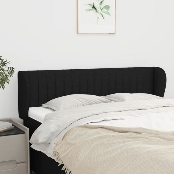 vidaXL Čelo postele so záhybmi čierne 147x23x78/88 cm látka