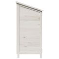 vidaXL Záhradný prístrešok so strechou Biela 106,5 x 56 x 113,5 cm