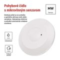 Mikrovlnný senzor (pohybové čidlo) IP20 2000W, biely