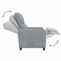 vidaXL Masážne relaxačné kreslo Svetlosivá Látka