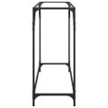 vidaXL Konzolový stolík priehľadná sklenená doska 98x35x81 cm oceľ