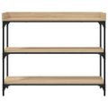 vidaXL Konzolový stolík s policami dub sonoma 100x30x80 cm