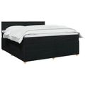 vidaXL Posteľ boxspring s matracom Čierna 160 x 200 cm Látka