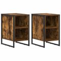 vidaXL Nočný stolík 2 ks Dymový dub 39.5 x 30 x 50 cm Kompozitné drevo