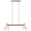 vidaXL Industriálna závesná lampa 25 W biela 109 cm E27