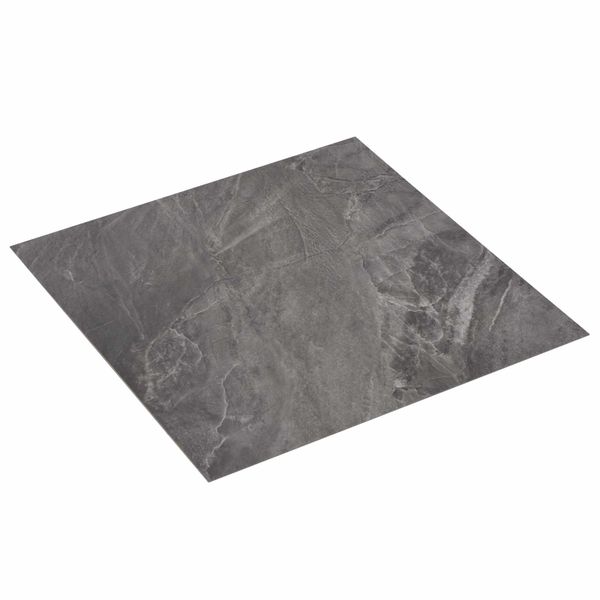 vidaXL Samo-lepiace podlahové dosky 30,5 x 30,5 cm 20 pcs PVC Čierna