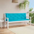 vidaXL Podložky na záhradnú lavičku 2 ks tyrkysové 150x50x7 cm látka