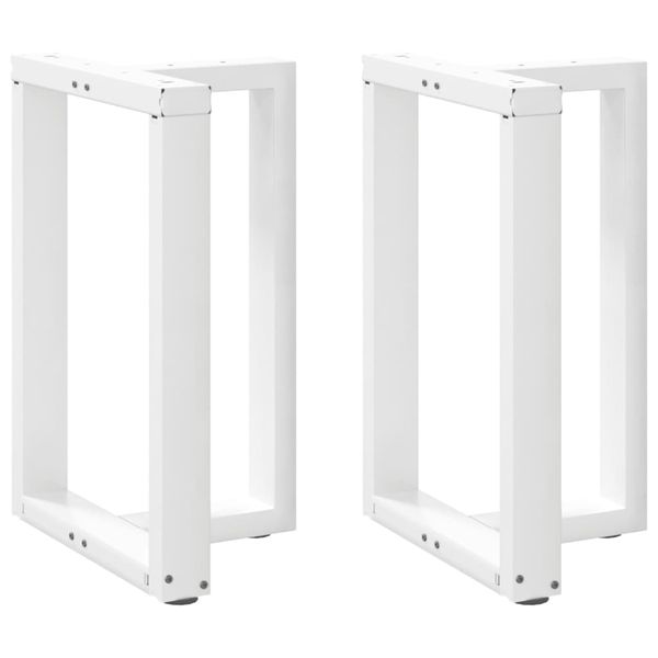 vidaXL Nohy k jedálenskému stolu v tvare T, 2 ks, biele, 60x35x(72-73) cm, oceľové