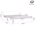 vidaXL Posteľ s matracom Dover bielo-čierna 200x200 cm umelá koža