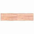 vidaXL Stolová doska svetlohnedá 220x50x(2-4)cm ošetrený masív hrany