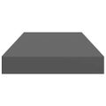 vidaXL Plávajúce nástenné police 2 ks, lesklé sivé 50x23,5x3,8 cm, MDF
