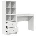 vidaXL Stôl Biela 135,5 x 40 x 127 cm 2 ks