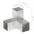 vidaXL Trámové spojky 4 ks v tvare Y 81x81 mm pozinkovaný kov